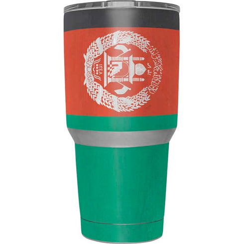 Afghanistan Flag Distressed Yeti 30oz Rambler Tumbler Skin