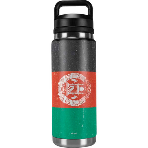 Afghanistan Flag Distressed YETI Rambler 26oz Bottle Skin