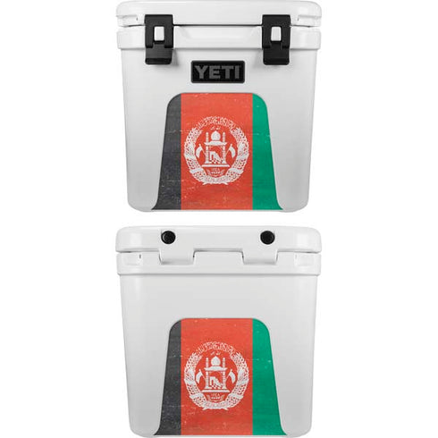 Afghanistan Flag Distressed YETI Roadie 24 Hard Cooler Skin