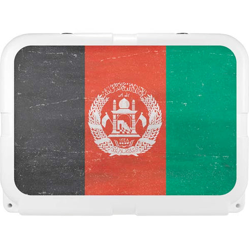 Afghanistan Flag Distressed YETI Tundra 35 Hard Cooler Skin