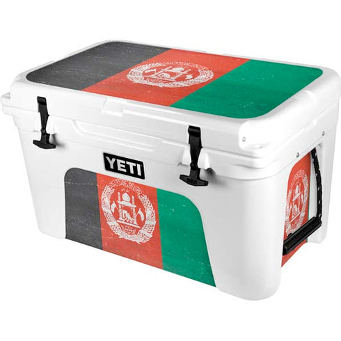 Afghanistan Flag Distressed YETI Tundra 45 Hard Cooler Skin