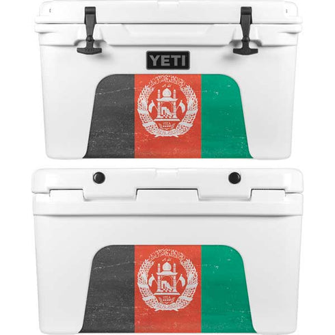 Afghanistan Flag Distressed YETI Tundra 45 Hard Cooler Skin