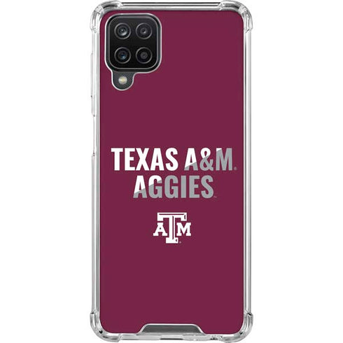 Texas A&M University Aggies Galaxy A12 Clear Case