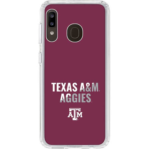 Texas A&M University Aggies Galaxy A20 Clear Case