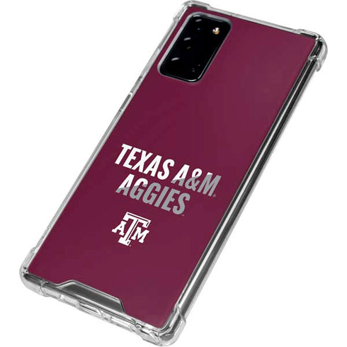 Texas A&M University Aggies Galaxy Note20 5G Clear Case