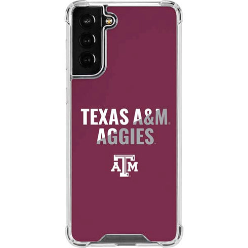 Texas A&M University Aggies Galaxy S21 FE Clear Case