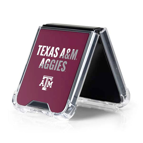 Texas A&M University Aggies Galaxy Z Flip5 5G Clear Case