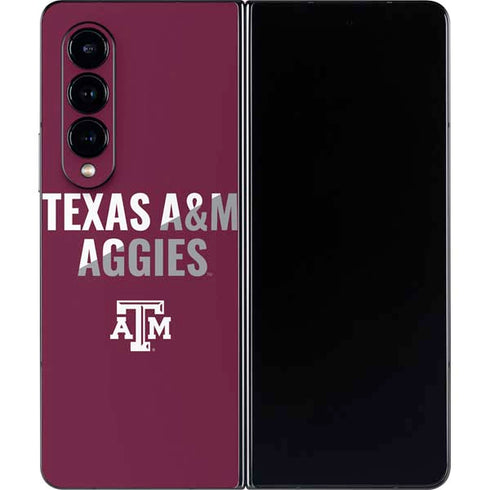 Texas A&M University Aggies Galaxy Z Fold4 5G Skin