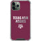 Texas A&M University Aggies iPhone 11 Pro Max Clear Case