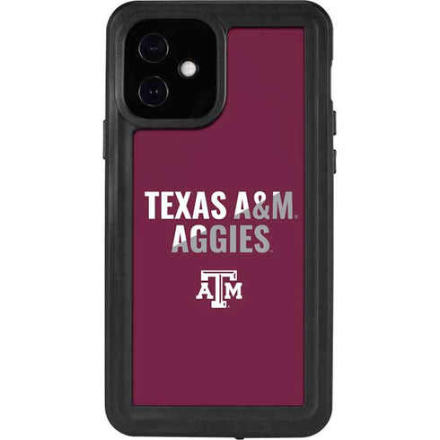 Texas A&M University Aggies iPhone 12 Waterproof Case