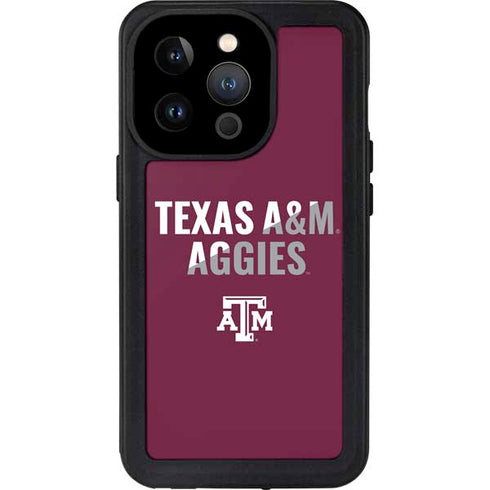Texas A&M University Aggies iPhone 14 Pro Waterproof Case