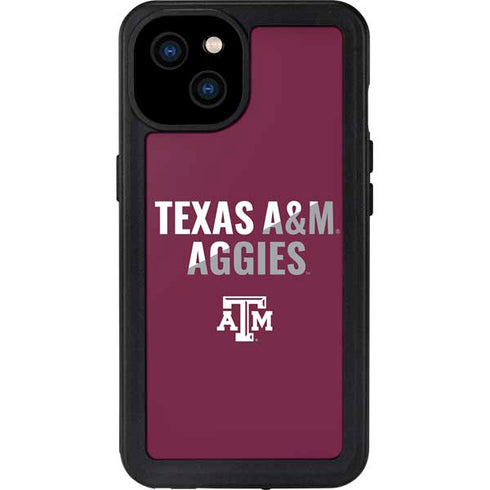 Texas A&M University Aggies iPhone 15 Plus Waterproof Case
