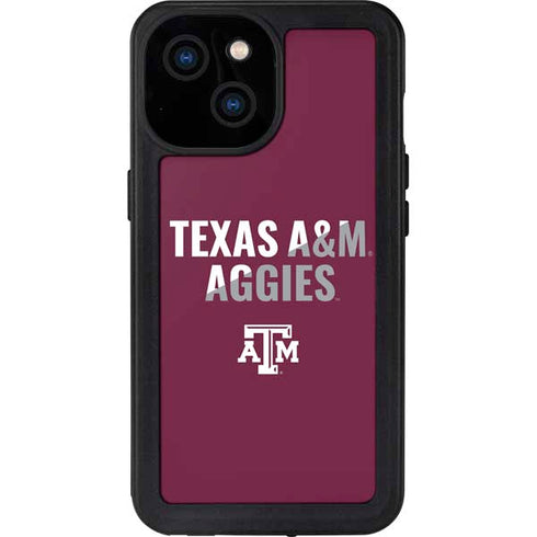 Texas A&M University Aggies iPhone 15 Waterproof Case