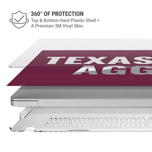 Texas A&M University Aggies MacBook Air 15in (2023-2025) Case plus Skin