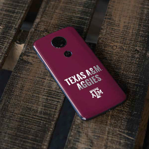 Texas A&M University Aggies Moto E5 Plus Skin