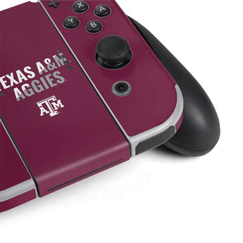 Texas A&M University Aggies Nintendo Switch OLED (2021) Skin