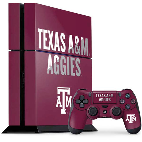 Texas A&M University Aggies PS4 Console and Controller Bundle Skin