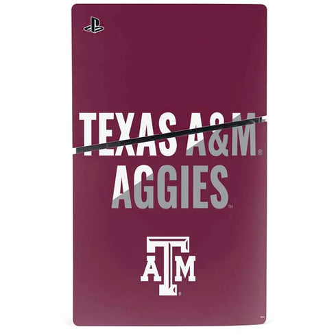 Texas A&M University Aggies PS5 Slim Disk Console Skin