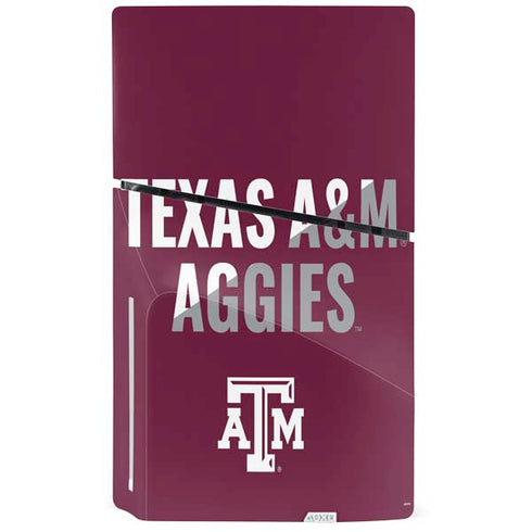 Texas A&M University Aggies PS5 Slim Disk Console Skin