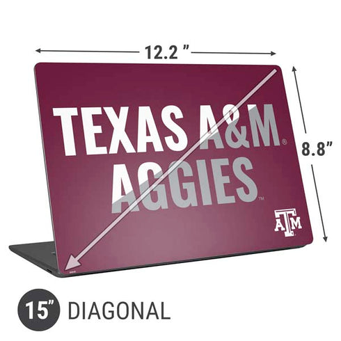 Texas A&M University Aggies Universal Laptop 15in (12.2 x 8.8in) Skin