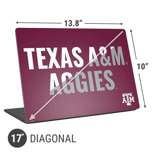 Texas A&M University Aggies Universal Laptop 17in (13.8 x 10in) Skin