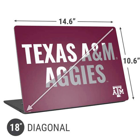 Texas A&M University Aggies Universal Laptop 18in (14.6 x 10.6in) Skin
