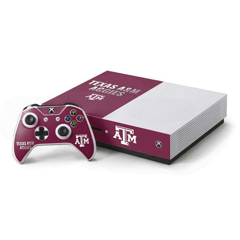 Texas A&M University Aggies Xbox One S Console and Controller Bundle Skin