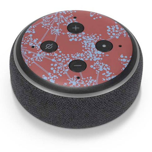 Airy Blue Floral Amazon Echo Dot Skin