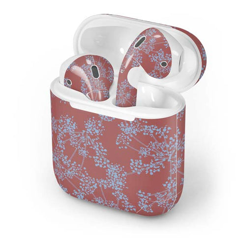 Airy Blue Floral Apple AirPods Skin