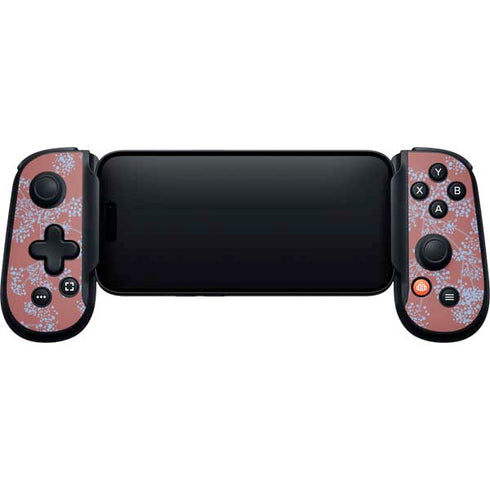 Airy Blue Floral Backbone One for iPhone Game Controller Skin