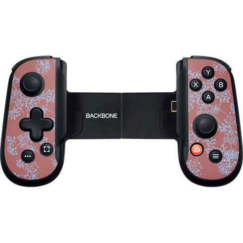 Airy Blue Floral Backbone One for iPhone Game Controller Skin