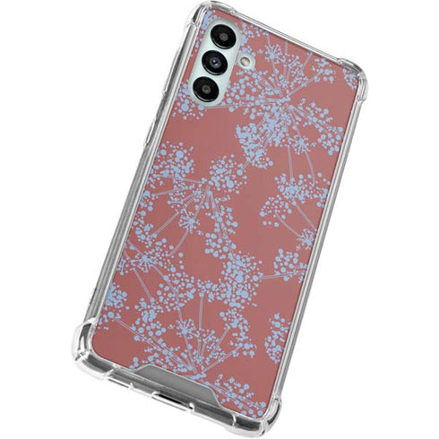 Airy Blue Floral Galaxy A13 5G Clear Case