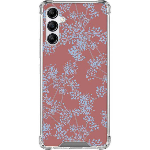 Airy Blue Floral Galaxy A14 5G Clear Case
