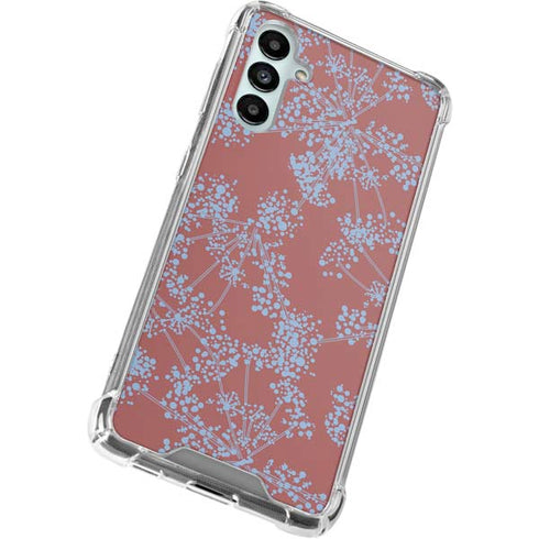 Airy Blue Floral Galaxy A14 5G Clear Case