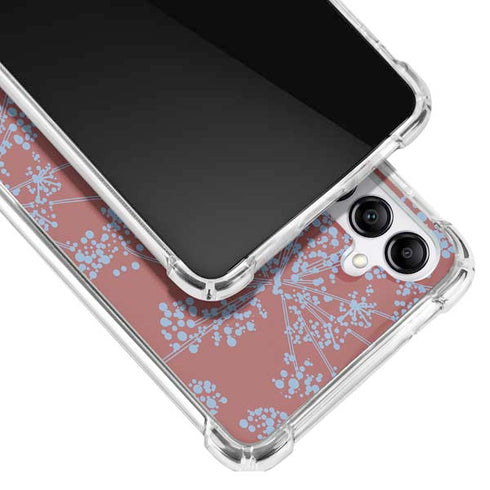 Airy Blue Floral Galaxy A14 5G Clear Case
