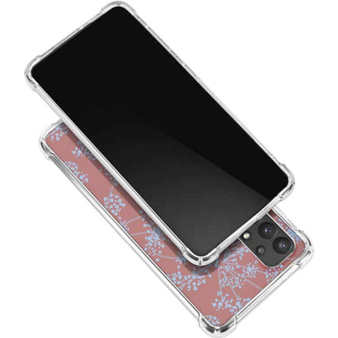 Airy Blue Floral Galaxy A32 5G Clear Case