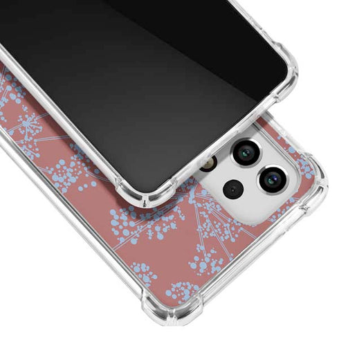 Airy Blue Floral Galaxy A53 5G Clear Case