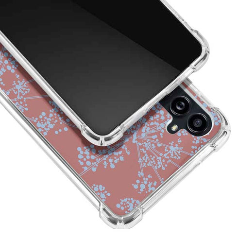 Airy Blue Floral Galaxy A54 5G Clear Case