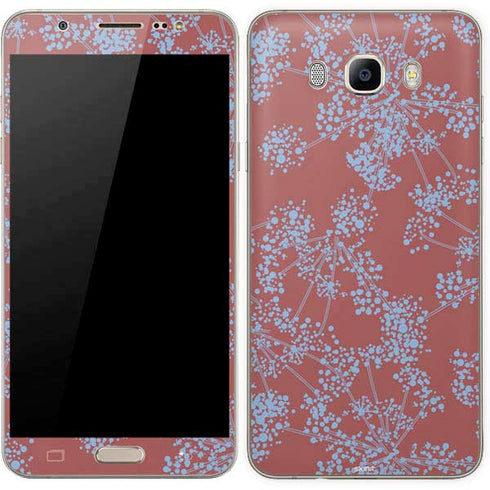 Airy Blue Floral Galaxy J7 Skin