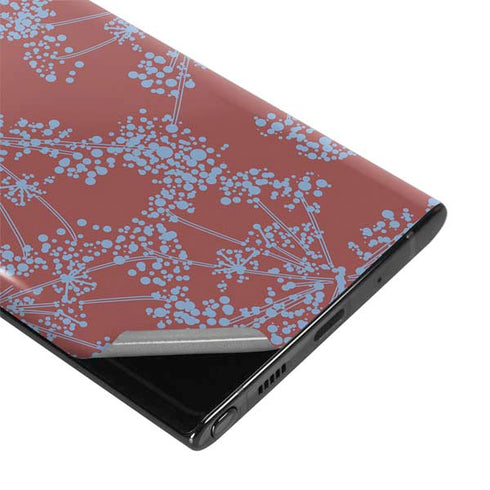 Airy Blue Floral Galaxy Note 10 Skin