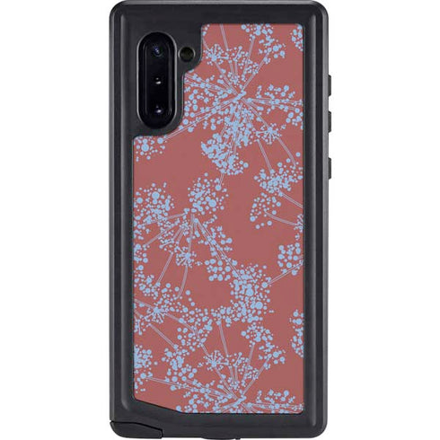 Airy Blue Floral Galaxy Note 10 Waterproof Case