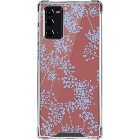 Airy Blue Floral Galaxy Note20 5G Clear Case
