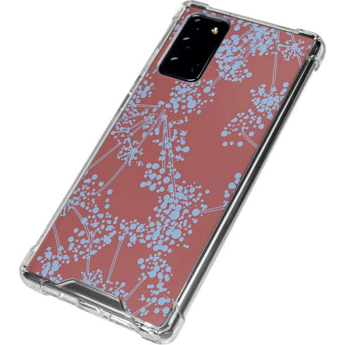 Airy Blue Floral Galaxy Note20 5G Clear Case