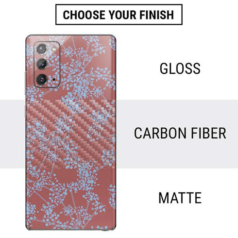 Airy Blue Floral Galaxy Note20 5G Skin