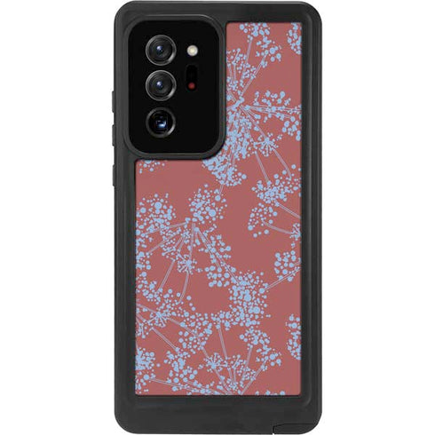 Airy Blue Floral Galaxy Note20 Ultra 5G Waterproof Case