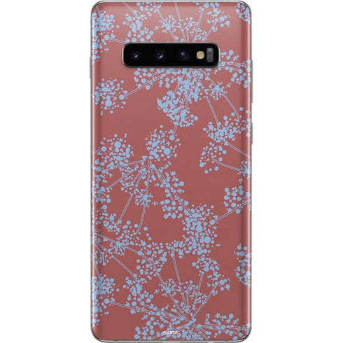 Airy Blue Floral Galaxy S10 Plus Skin