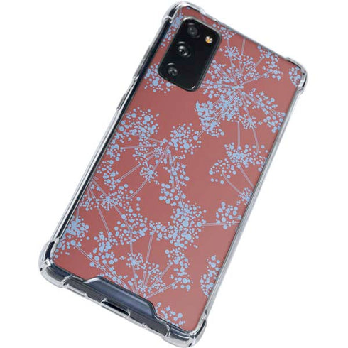 Airy Blue Floral Galaxy S20 FE Clear Case