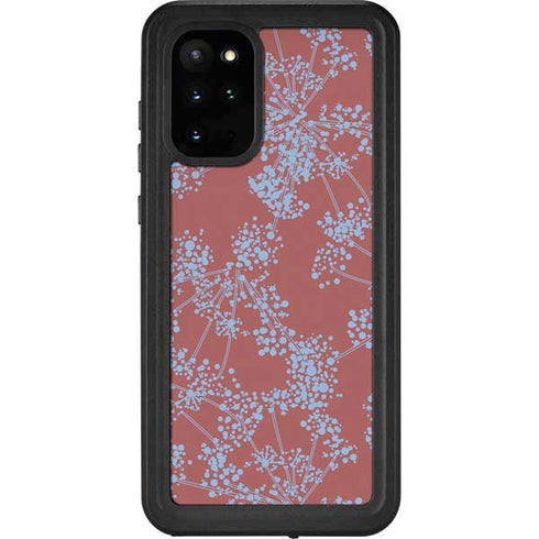 Airy Blue Floral Galaxy S20 Plus Waterproof Case