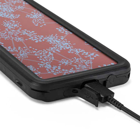 Airy Blue Floral Galaxy S20 Plus Waterproof Case