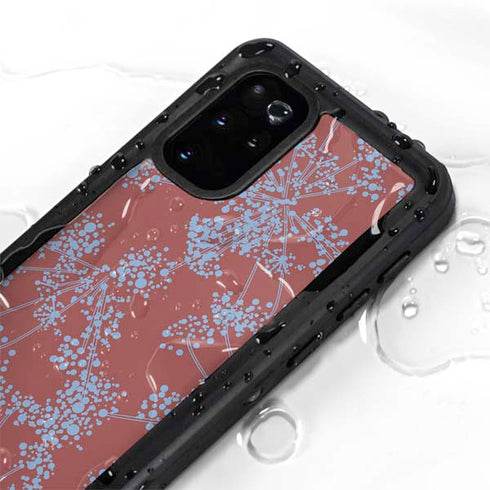 Airy Blue Floral Galaxy S20 Plus Waterproof Case